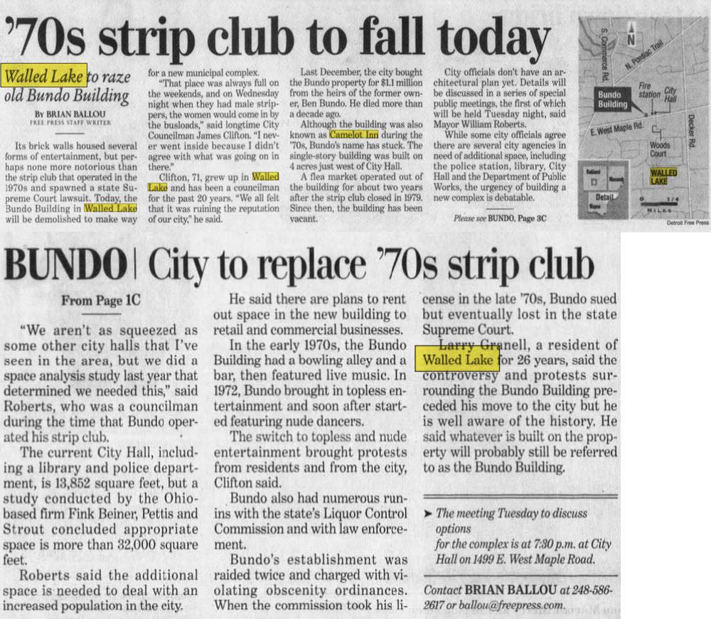 Mr. Bs Camelot Inn (Maple Lanes, Shadow Fax, Olde World Market) - Mar 26 2001 Article (newer photo)